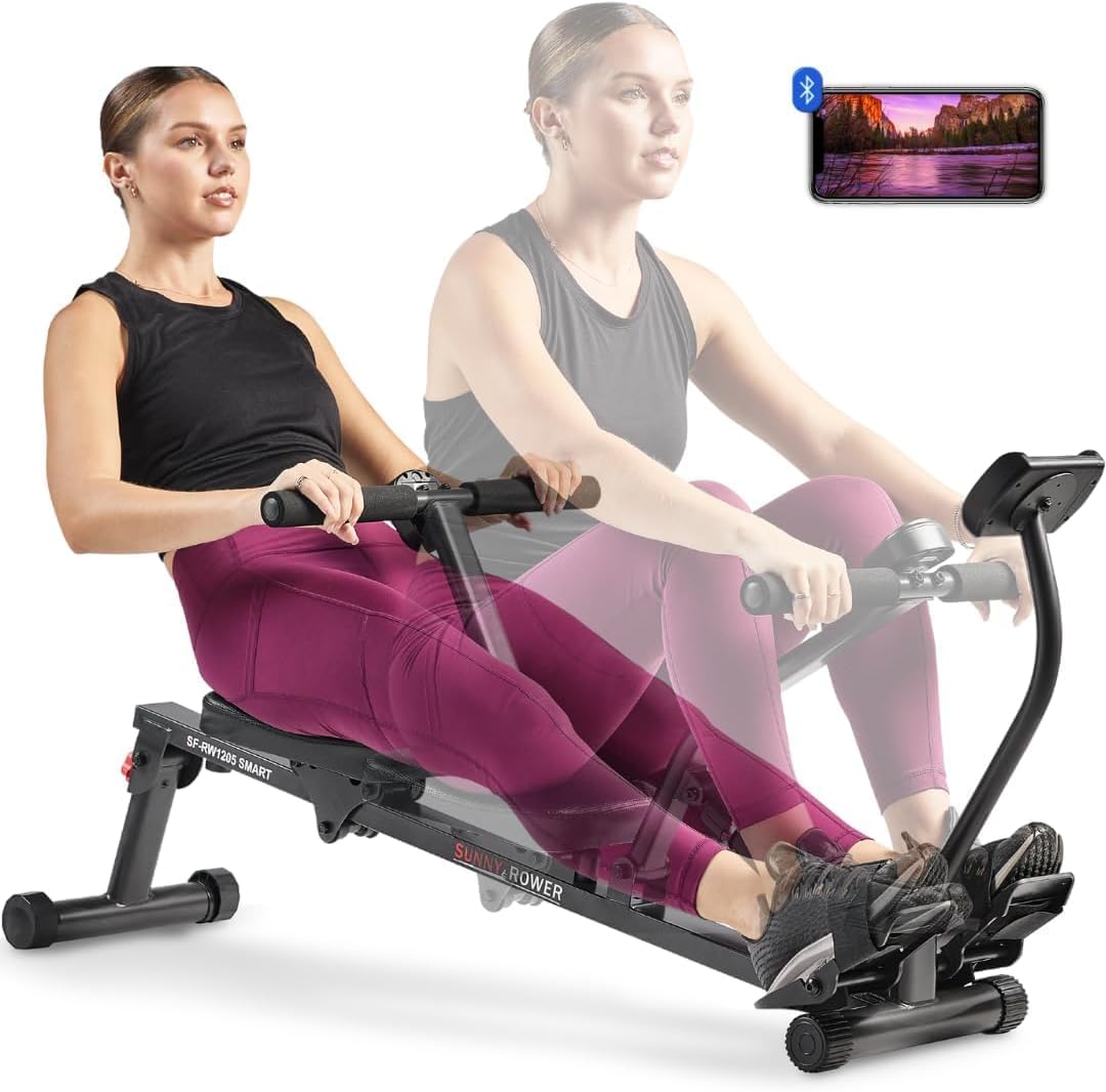 Máquina de remo compacta Sunny Health and Fitness hidráulica